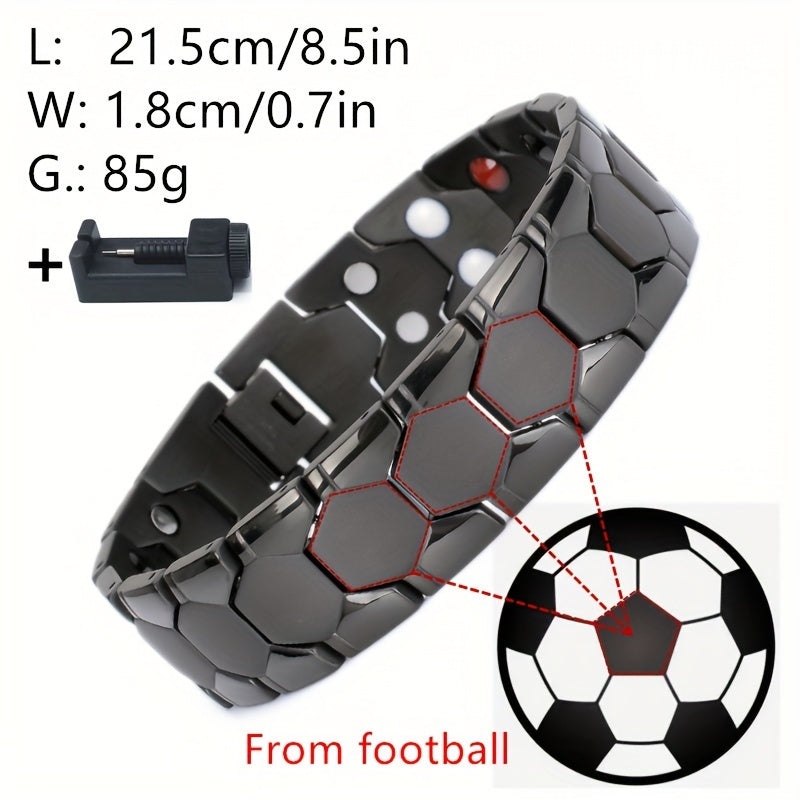 Men's Titanium Steel Spherical Magnetic Bracelet – Stylish Minimalist Wristband for Men, Perfect Father's Day Gift in Black, Silver, and Gold
