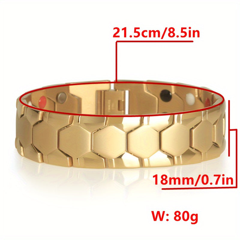 Men's Titanium Steel Spherical Magnetic Bracelet – Stylish Minimalist Wristband for Men, Perfect Father's Day Gift in Black, Silver, and Gold