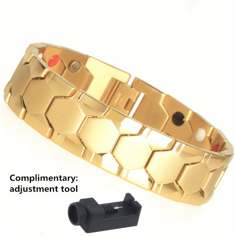 Men's Titanium Steel Spherical Magnetic Bracelet – Stylish Minimalist Wristband for Men, Perfect Father's Day Gift in Black, Silver, and Gold