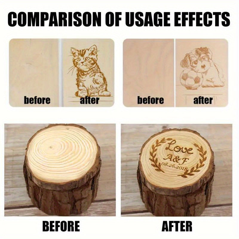Wood Burning Kit 12 Pcs Pyrography Set with Wooden Coasters, Burning Pen, DIY Woodworking Craft Tool, 4 Boxes