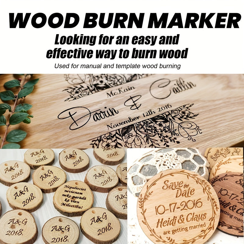 Wood Burning Kit 12 Pcs Pyrography Set with Wooden Coasters, Burning Pen, DIY Woodworking Craft Tool, 4 Boxes