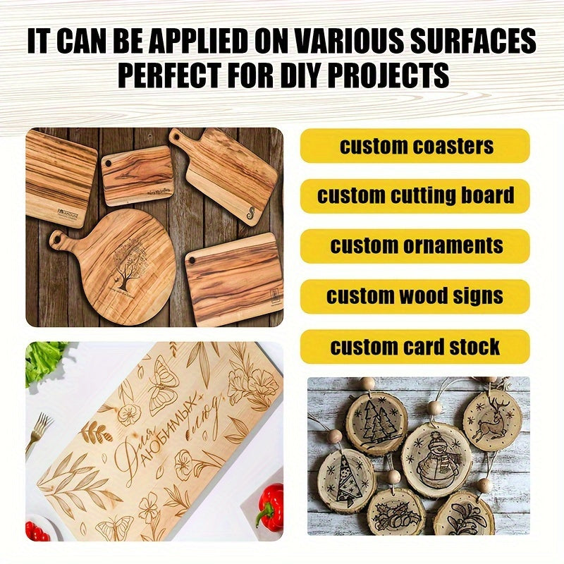 Wood Burning Kit 12 Pcs Pyrography Set with Wooden Coasters, Burning Pen, DIY Woodworking Craft Tool, 4 Boxes