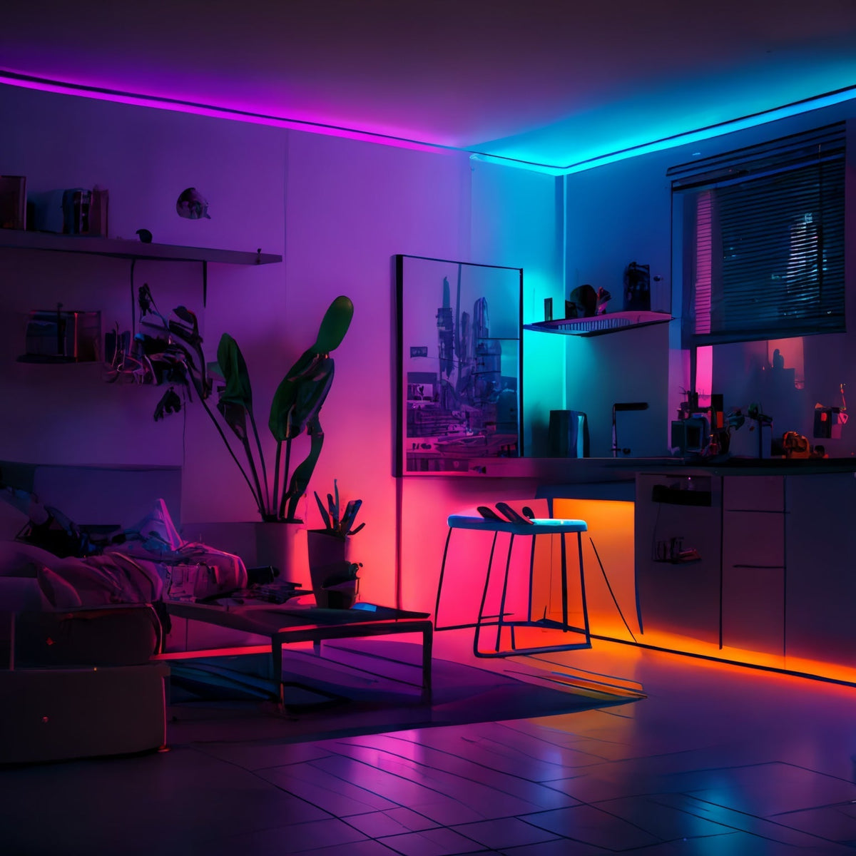 RGB LED Strip Lights Music Sync, 25FT 50FT 60FT 65FT 100FT Color Changing LED Lights with Remote & Smart APP Control, USB Powered, for Bedroom, Gaming Room, Party, Halloween, Christmas, and Home Decoration