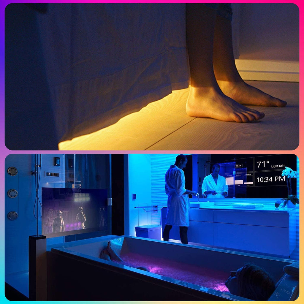 RGB LED Strip Lights Music Sync, 25FT 50FT 60FT 65FT 100FT Color Changing LED Lights with Remote & Smart APP Control, USB Powered, for Bedroom, Gaming Room, Party, Halloween, Christmas, and Home Decoration