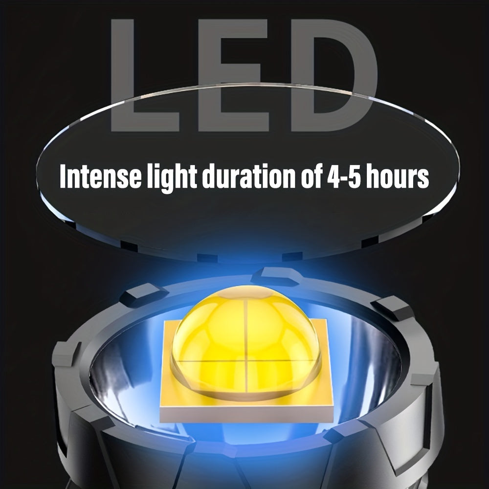 Rechargeable LED Spotlight Flashlight 2000 Lumens – 6 Modes & 3 Color Filters, 200M Range Handheld Searchlight with USB Cable for Boating, Hunting, Camping, Hiking, Emergency, and Home Lighting