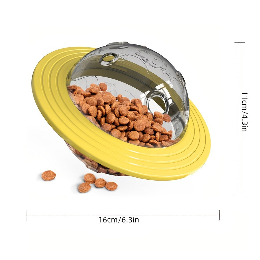 UFO Interactive Dog Treat Dispensing Ball, IQ Puzzle Toy, Slow Feeder, Mental Enrichment Toy for Small, Medium, and Large Dogs, Boredom Buster
