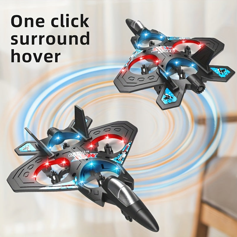 Rechargeable RC Drone for Beginners with Altitude Hold & Remote Control – Mini Quadcopter for Kids & Adults, Indoor/Outdoor Flying Toy Gift, Black Blue Red