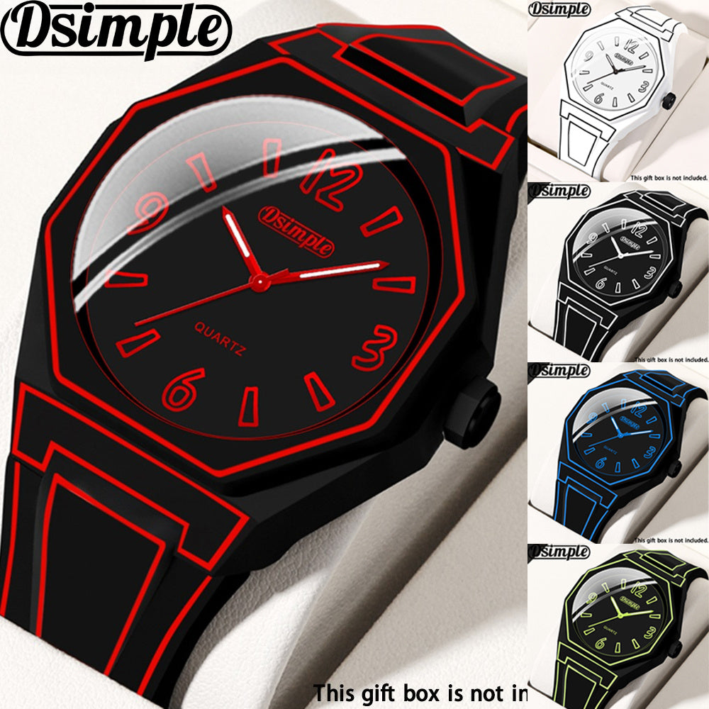 Analog Quartz Wrist Watch for Men, Women & Teens – Unisex Round Dial Silicone Strap Fashion Watch in 5 Colors, Lightweight Casual Outdoor Daily Wear, Birthday & Back-to-School Gift Idea (Red, Blue, Black, White, Green)