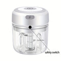 FLZH Mini Food Processor 8.45oz - Electric Food Chopper & Meat Grinder with 3 Stainless Blades - For Meat, Vegetables & Fruits - White, Green & Pink