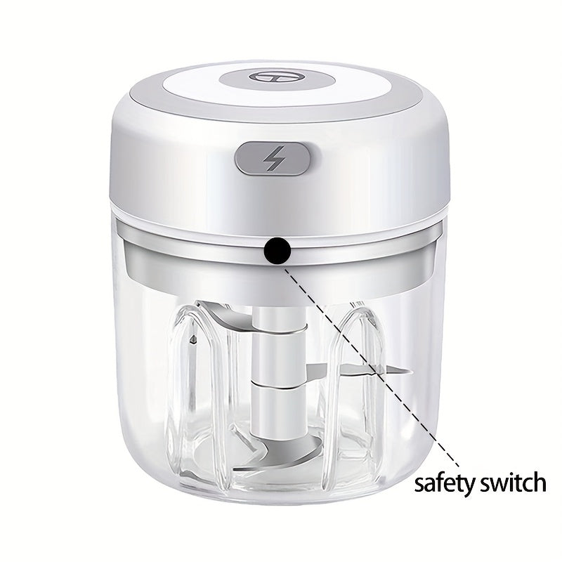 FLZH Mini Food Processor 8.45oz - Electric Food Chopper & Meat Grinder with 3 Stainless Blades - For Meat, Vegetables & Fruits - White, Green & Pink