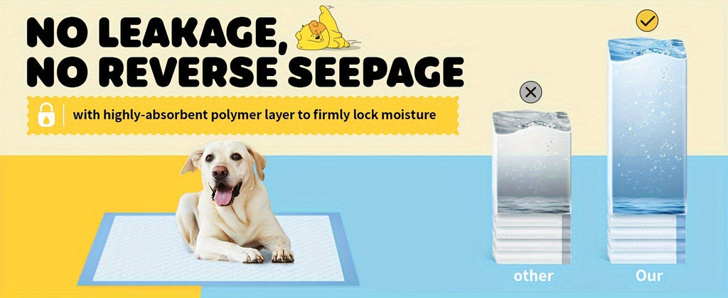 XL Dog Pee Pads 34x28 Inch 100 Count Disposable - Super Absorbent Leak-Proof Odor Control Training Pads for Puppies, Large Dogs, and Elderly Dogs, Extra Large Potty Pads for Indoor Use, Blue
