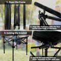 Large Portable Folding Table with Storage Bag - Outdoor Camping, Picnic, BBQ, and Garden Table, Lightweight and Easy to Set Up for Car Travel and Road Trips