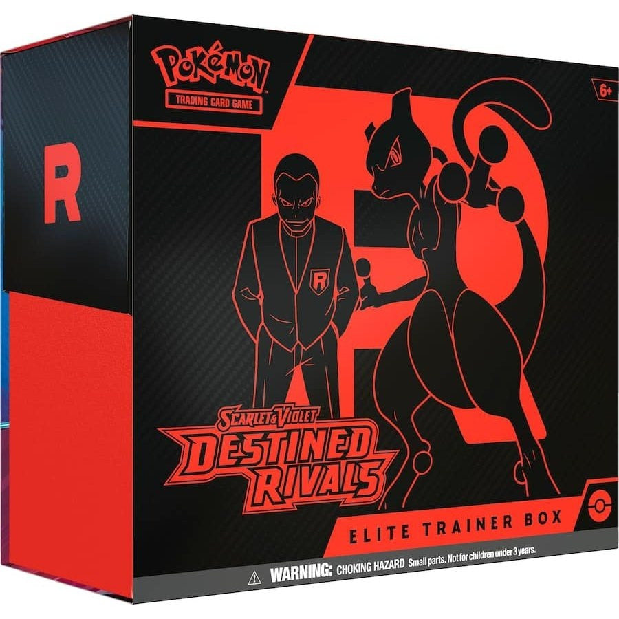 Pokémon TCG Scarlet & Violet Destined Rivals Elite Trainer Box 9 Booster Packs Foil Promo Card 65 Card Sleeves Collector Box TCG Live Code