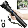 4000 Lumen Rechargeable Tactical Flashlight – High Lumens LED Handheld Torch, USB-C, 500M Range, 4 Modes, Aluminum Alloy, Waterproof for Camping, Fishing, Hiking, Night Patrol, and Emergency