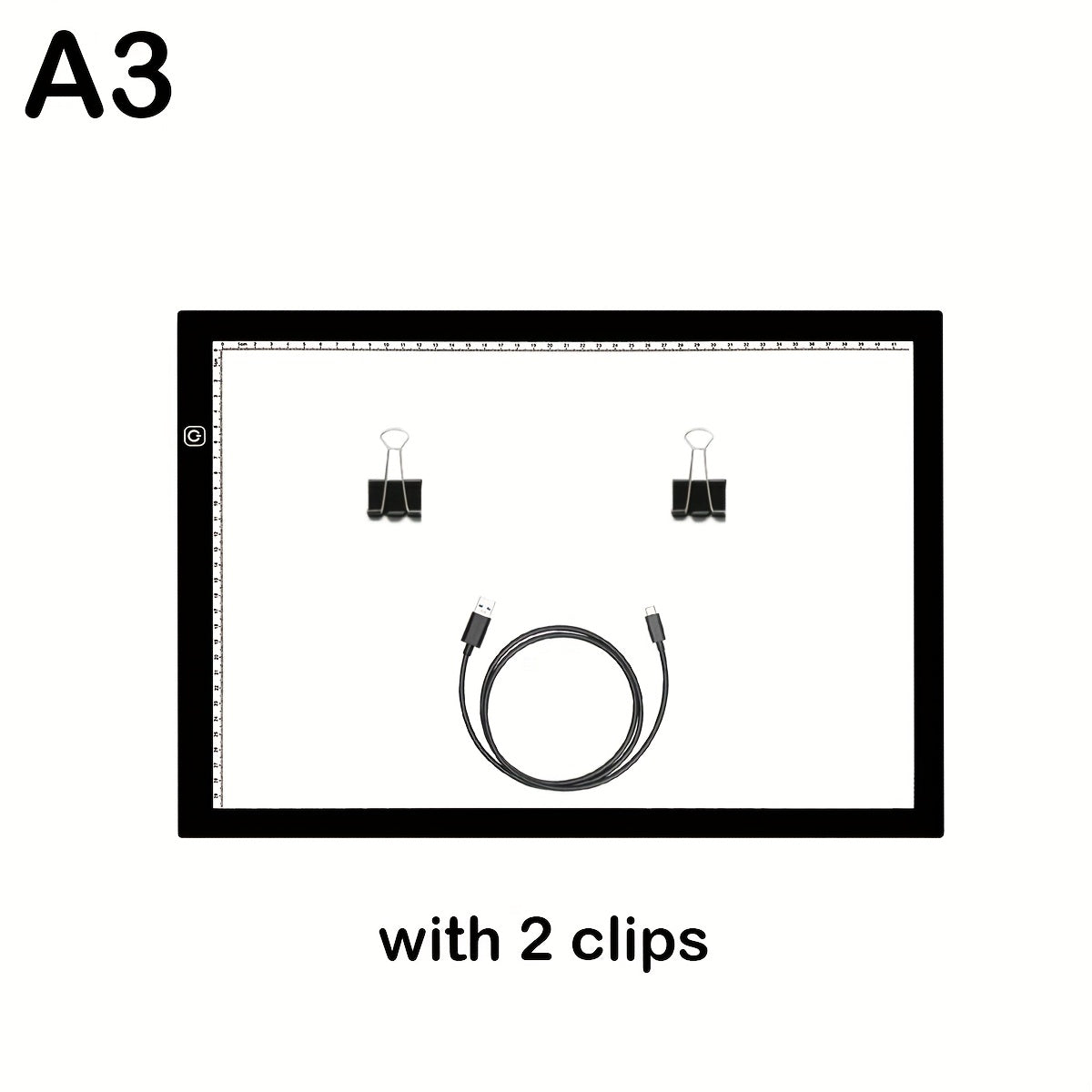 LED Light Pad A2 A3 A4 Adjustable Brightness Dual Light Strip Tracing Board for Diamond Painting, Sketching, Drawing, and Art Light Box