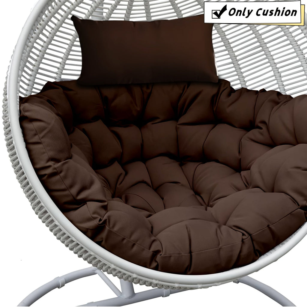 Egg Chair Cushion Only 45 In Thick Swing & Hammock Replacement Pad Water-Resistant 6D PP Cotton Removable Liner with Headrest Indoor & Outdoor Garden Patio – 8 Colors