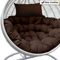 Egg Chair Cushion Only 45 In Thick Swing & Hammock Replacement Pad Water-Resistant 6D PP Cotton Removable Liner with Headrest Indoor & Outdoor Garden Patio – 8 Colors
