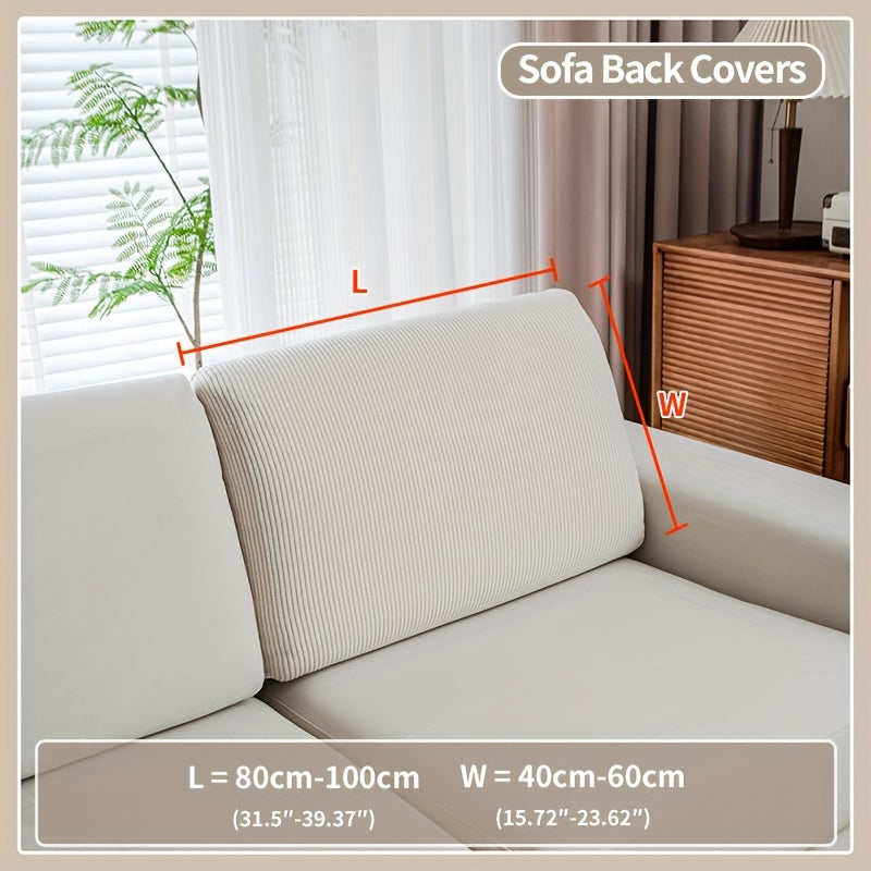 Elastic Sofa Cover - All-Season, Non-Slip Modern Sofa Protector for Sofa Back, Arm, Single, 2, 3 & 4-Seater & L-Shaped - Off White, Deep Gray, Light Grey, Coffee & Green