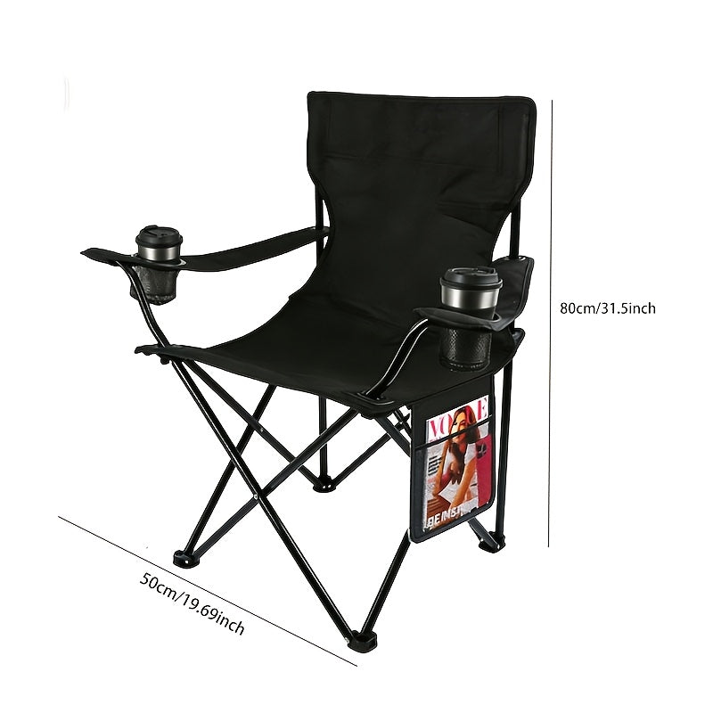 Portable Camping Chair with Canopy – Folding Chair with UV Sun Shade, 600D Oxford Fabric, Lightweight & Durable for Camping, Beach, Picnics, Fishing & Sports, 4 Colors