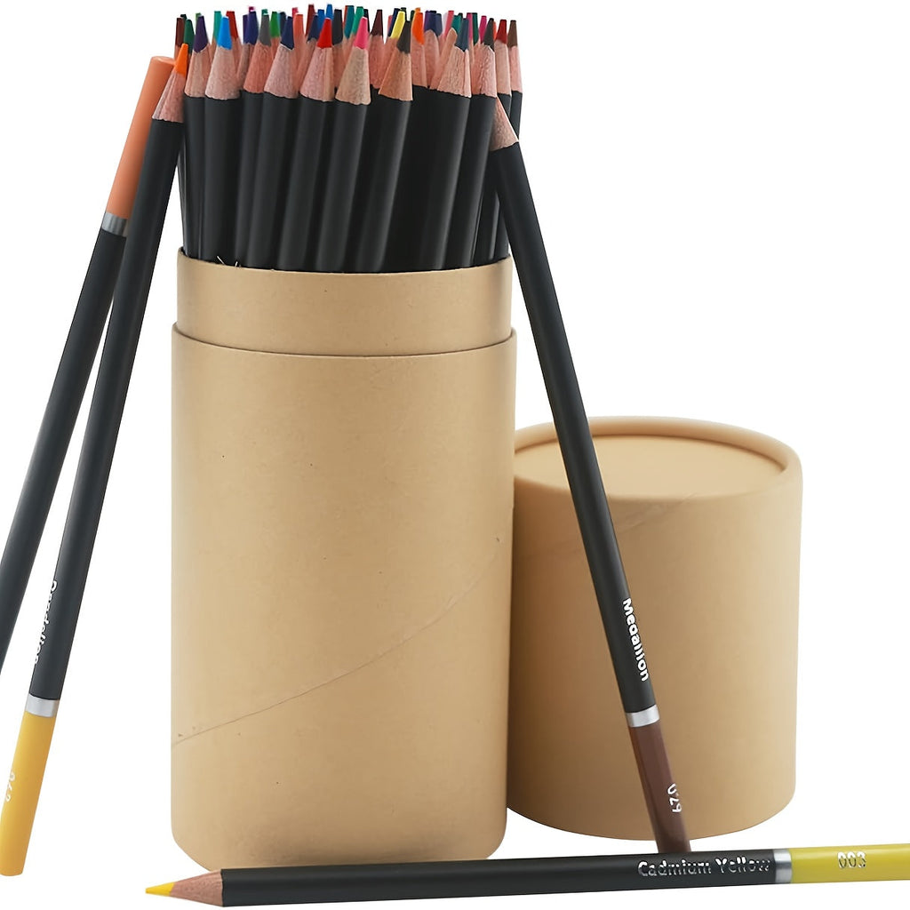 72-Color Oil-Based Colored Pencil Set for Adults, Artists, and Beginners, Vivid Pigment Art Supplies for Drawing, Sketching, Coloring, Creative Projects, Back to School