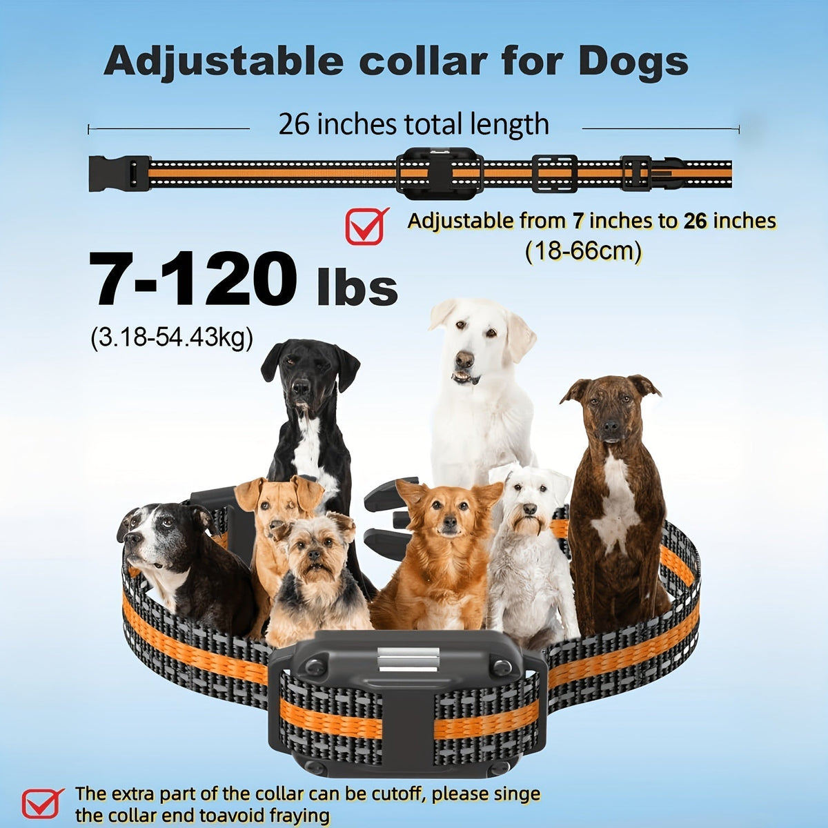 Dog Training Collar with Remote 3300ft Range – Rechargeable E-Collar for 5-120 Lb Dogs, 3 Training Modes: Beep, Vibration & Safe Shock, Waterproof Dog Shock Collar for Small, Medium, and Large Breeds
