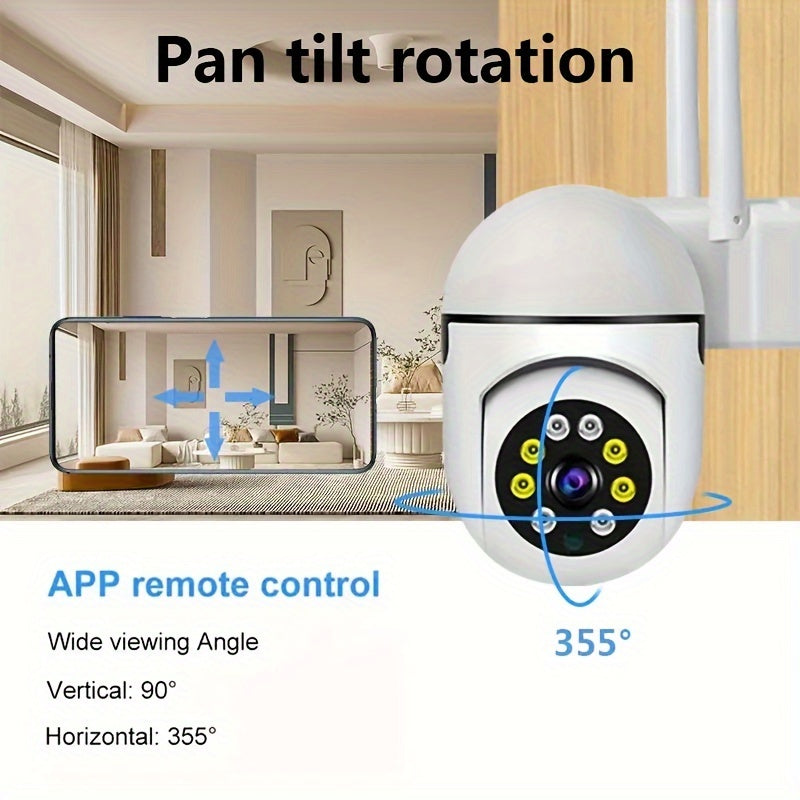 WiFi Security Camera 2-Pack 3MP Full HD - Night Vision, 2-Way Audio, Motion Detection & Real-Time Alerts, IP54 Waterproof Indoor/Outdoor Surveillance Camera with App Remote Access & USB