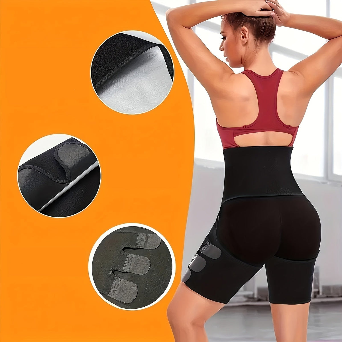Women's High Waist 3-in-1 Shapewear Shorts: Tummy Control, Butt Lifter, Thigh Slimmer, Body Shaper, Push-Up Slimming Underwear, S/M L/XL 2XL/3XL, Blue Silver