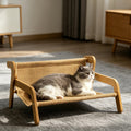 Large Sisal Cat Scratcher Bed Hammock Lounge for Indoor Cats - Cat Chair Scratching Pad, Sisal Scratch Post Cat Furniture, Multi-Function Cat Scratcher Lounge for Large Cats