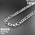 925 Sterling Silver Figaro Chain Necklace – 6mm Wide, 18 to 24 Inches, Unisex for Men & Women, Includes Gift Box – Classic Silver Chain for Everyday Wear & Gifting