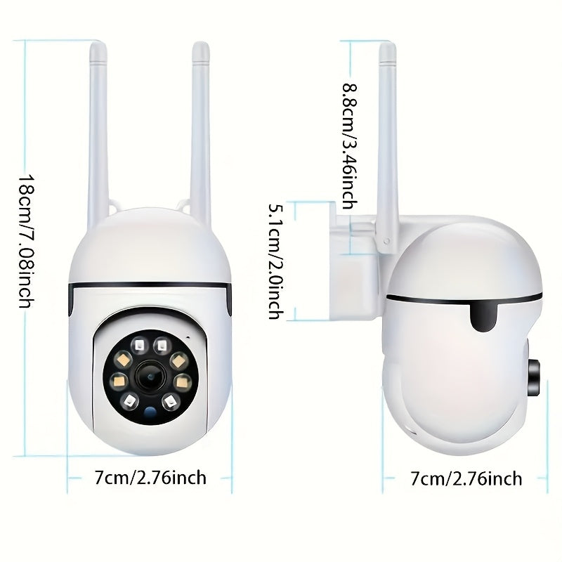 4-Pack Y05S 1080P 5G WiFi Security Camera – AI Motion Tracking, 360° PTZ, Color Night Vision, Two-Way Audio, Spotlight & Alarm, IP54, Cloud & SD Card Storage, Indoor/Outdoor Home Security Monitoring