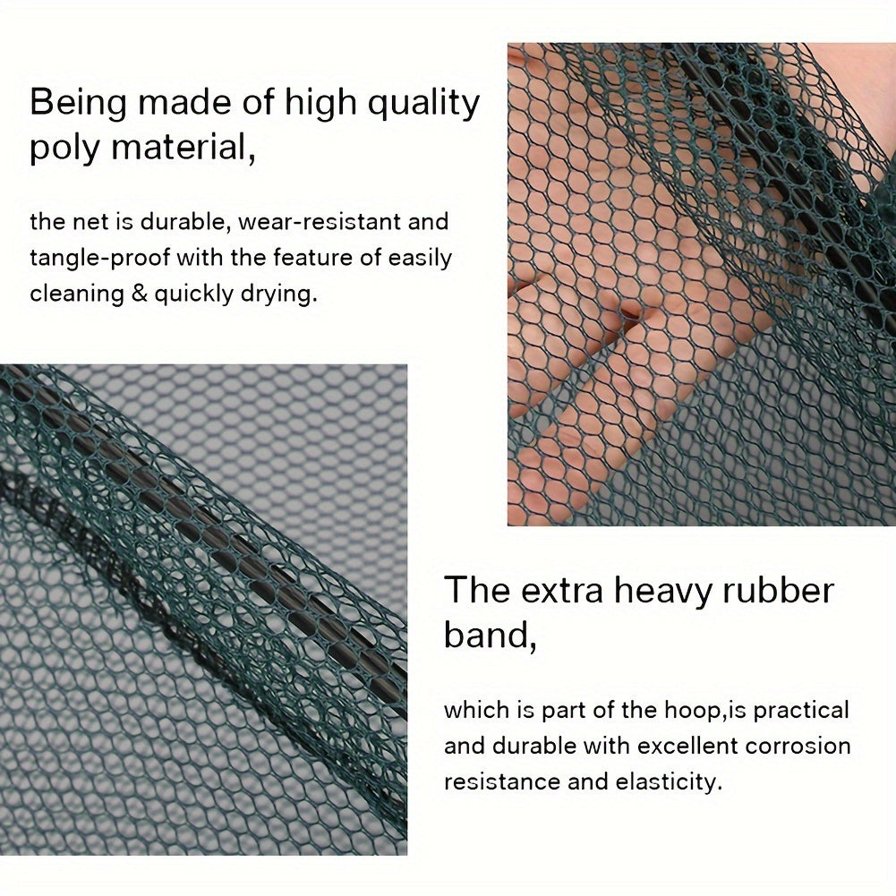 Foldable Fishing Landing Net with Telescoping Aluminum Alloy Pole – 3 Sizes 86CM 110CM 130CM, Collapsible Metal Net for Fish, Crab, Crayfish, and Shrimp, Portable Fishing Gear