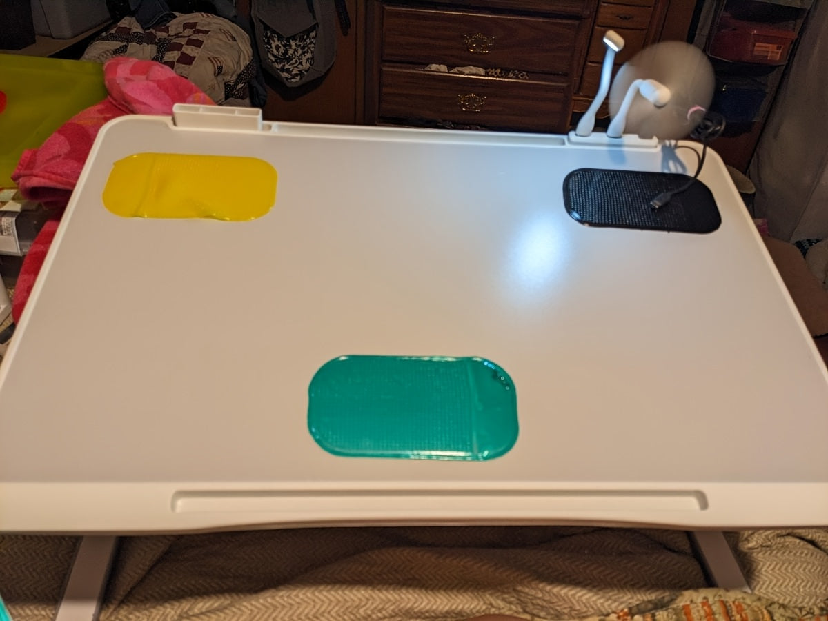 Lap Desk Bed Tray Table with USB Light, Fan & Drawer – Adjustable Portable Laptop Stand for Bed, Couch, Sofa; Laptop Desk for Reading, Writing, Eating – 10 Colors & Sizes