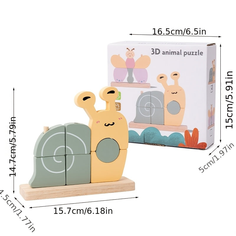 Educational Wooden Butterfly Balance & Patience Training Game, 3D Letter Blocks Desktop Puzzle Toy for Color & Shape Recognition, Action Training Skill-Building Gift for Kids