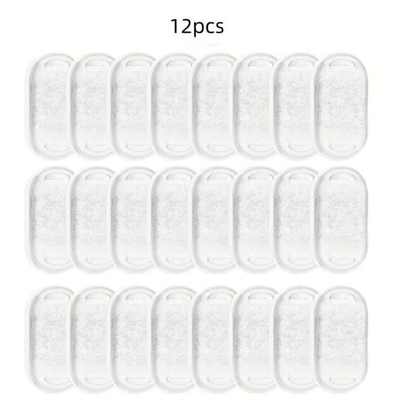 Cat Water Fountain Replacement Filters 12 or 24 Pack for 67oz/2L and 108oz/3.2L Stainless Steel Pet Water Dispensers, Easy to Install, Long-Lasting Filtration