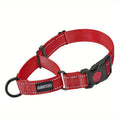 Reflective Dog Collar with Safety Locking Buckle - 1 Inch Wide, Adjustable for Small, Medium, and Large Dogs, Night Visibility Training Collar