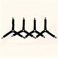 4-Pack Adjustable Elastic Bed Sheet Straps with Transparent Clips - Non-Slip, Easy-Clean Nylon Fasteners for Securing Bedding & Sofa Covers - Black
