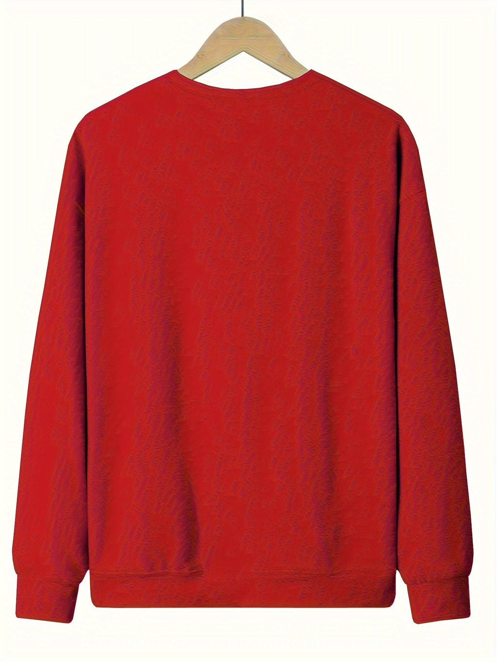 Valentine's Day Women's Crew Neck Heart Print Sweatshirt, Casual Fall/Winter Pullover, Cozy Graphic Top, Red, Sizes S-XXL, US Shipping