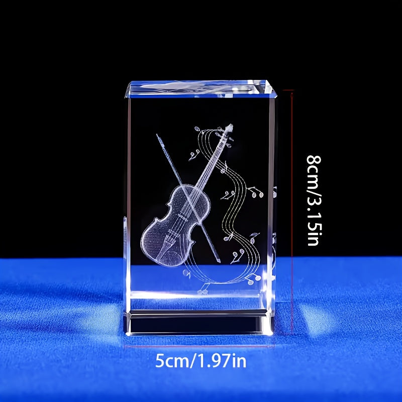 Custom 3D Laser Engraved Crystal Cube - Personalized Inner-Carved Pet Photo Portrait for Dogs & Cats, Glass Crystal Keepsake for Bedroom & Living Room Decor, Birthday, Christmas & Holiday Gift