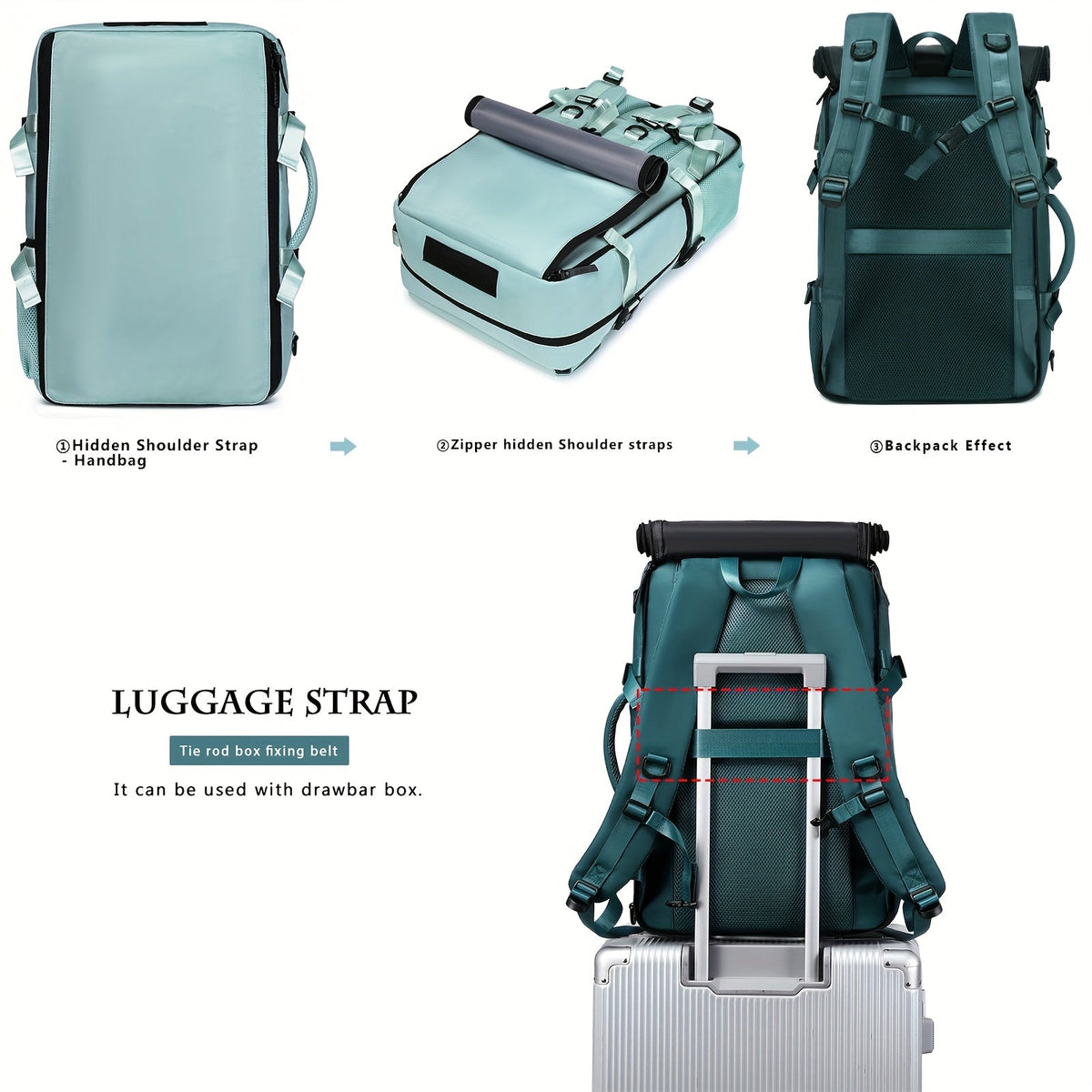 17-Inch Laptop Backpack Large Capacity – Airline Approved Travel Bag with Shoe Compartment, Multi-Pocket Business Work Backpack for Men, Durable Nylon, Hiking & Camping, Small & Large Sizes
