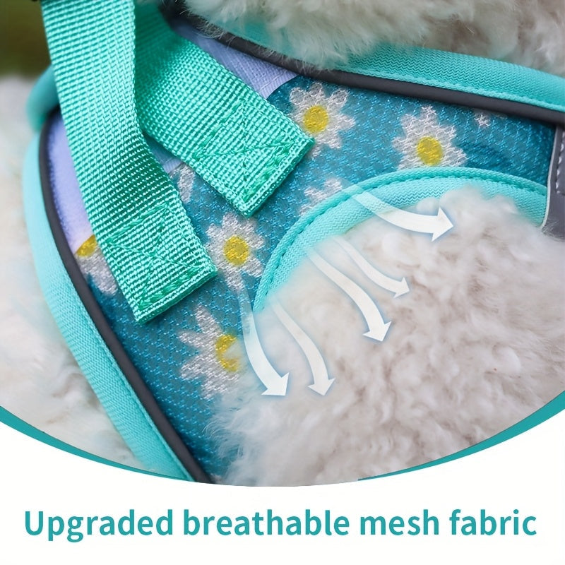 No-Pull Dog Harness and Leash Set for Small to Medium Dogs - Soft Mesh Reflective Adjustable Puppy Vest Harness for Walking, Running, and Training, Escape-Proof Pet Harness