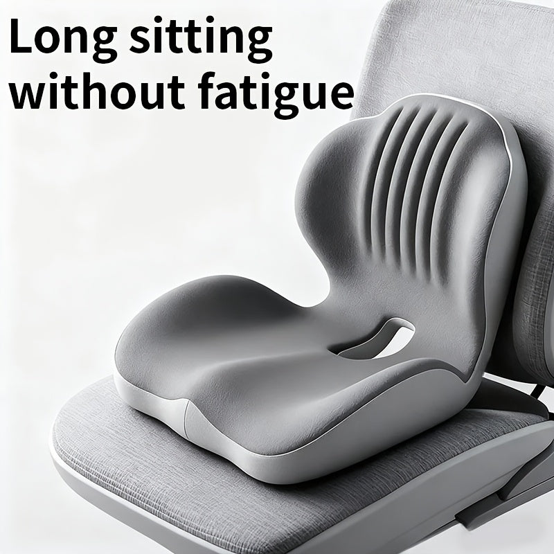 Ergonomic Memory Foam Seat Cushion with Back Support & Breathable Hollow Design – Comfortable Coccyx Cushion for Office Chair, Car Seat, and Long-Term Sitting, Unisex