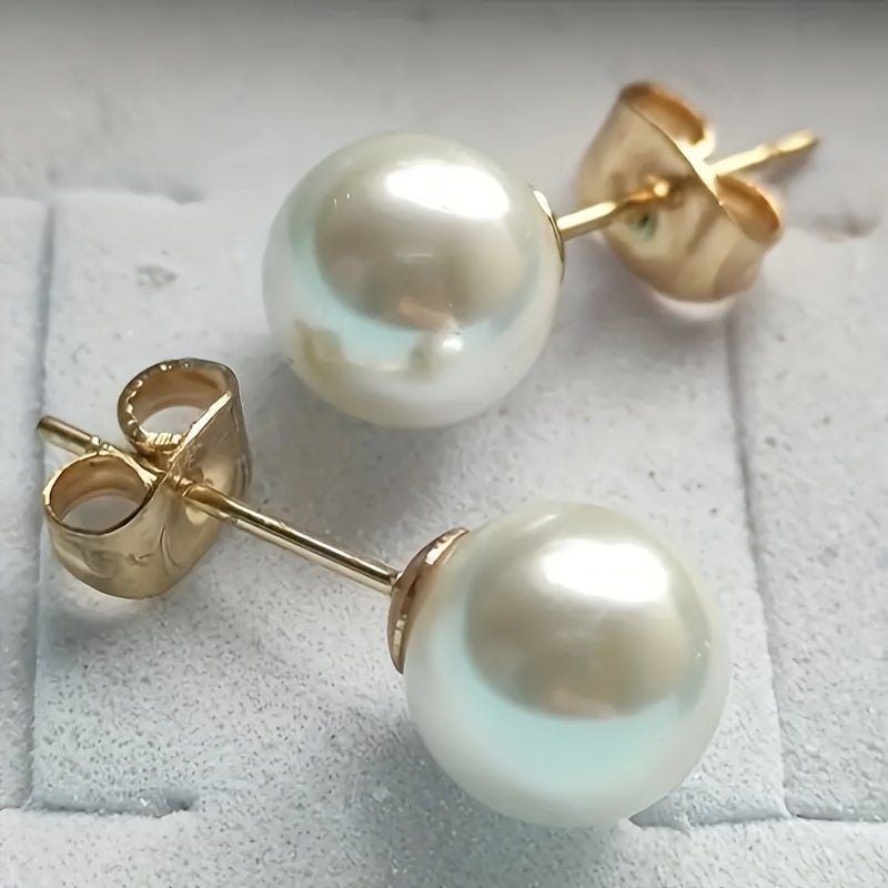 925 Sterling Silver Freshwater Pearl Stud Earrings for Women – 2 Pairs 7mm Hypoallergenic Classic Pearl Earrings, Elegant Jewelry Gift for Valentine’s Day, Mother’s Day, Birthday, and Anniversary