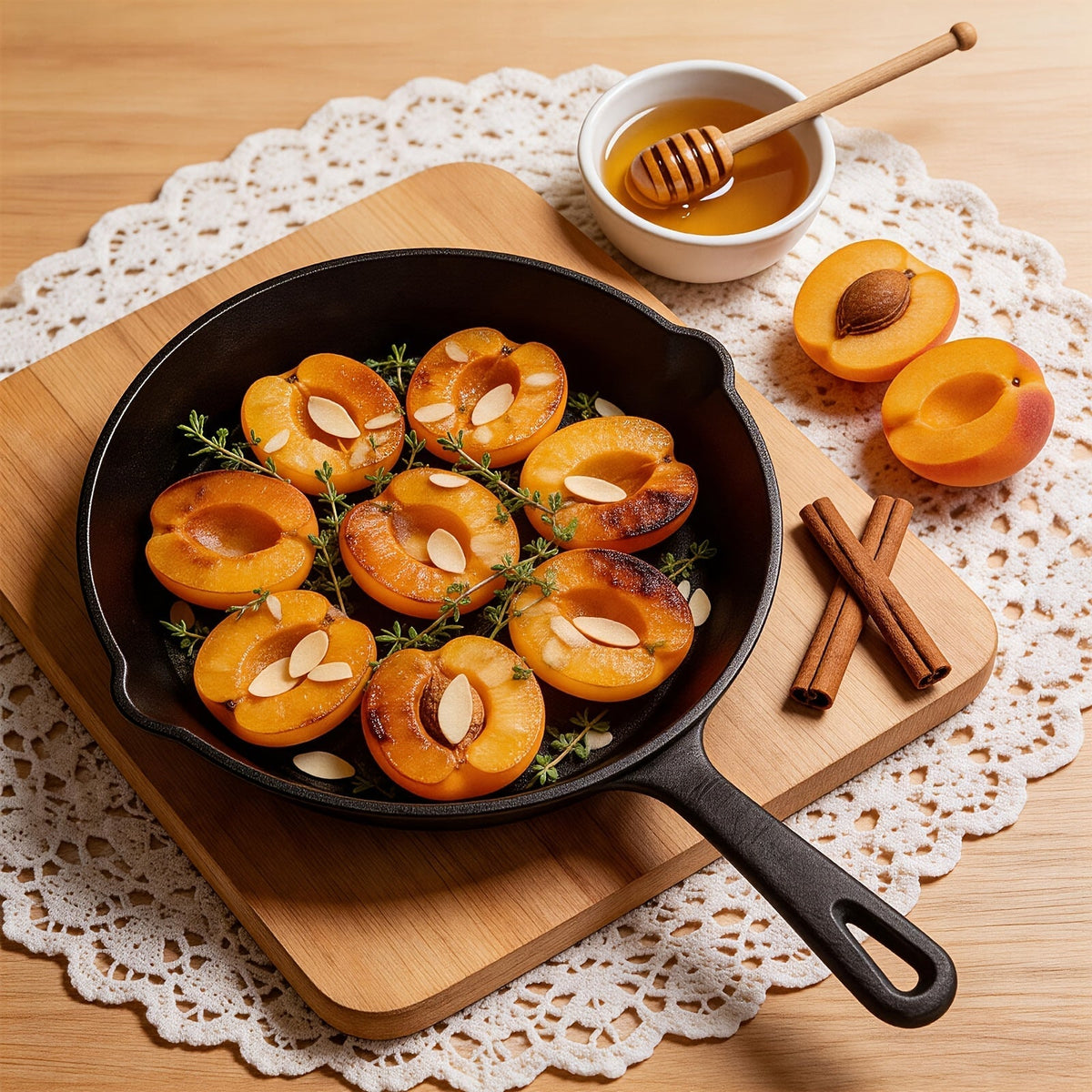 3-Piece Cast Iron Skillet Set (6, 8, 10 Inch), Pre-Seasoned Non-Stick Heavy-Duty Cookware, Oven, Grill, and Campfire Safe, Even Heat Distribution for Steak, Cornbread, and Baking – Rustic Kitchen Cookware