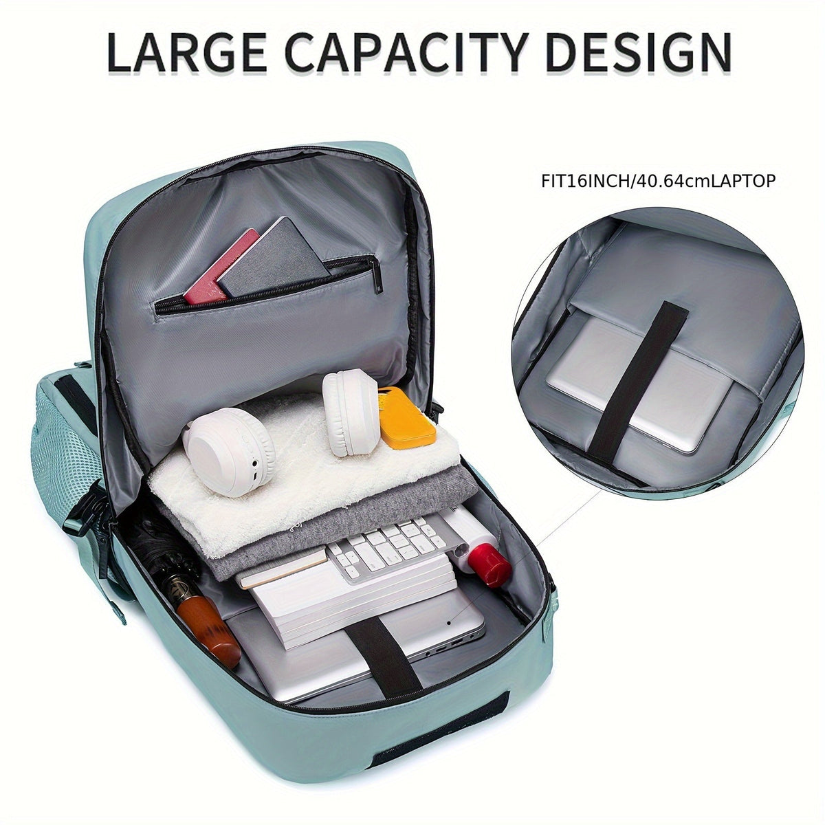 17-Inch Laptop Backpack Large Capacity – Airline Approved Travel Bag with Shoe Compartment, Multi-Pocket Business Work Backpack for Men, Durable Nylon, Hiking & Camping, Small & Large Sizes