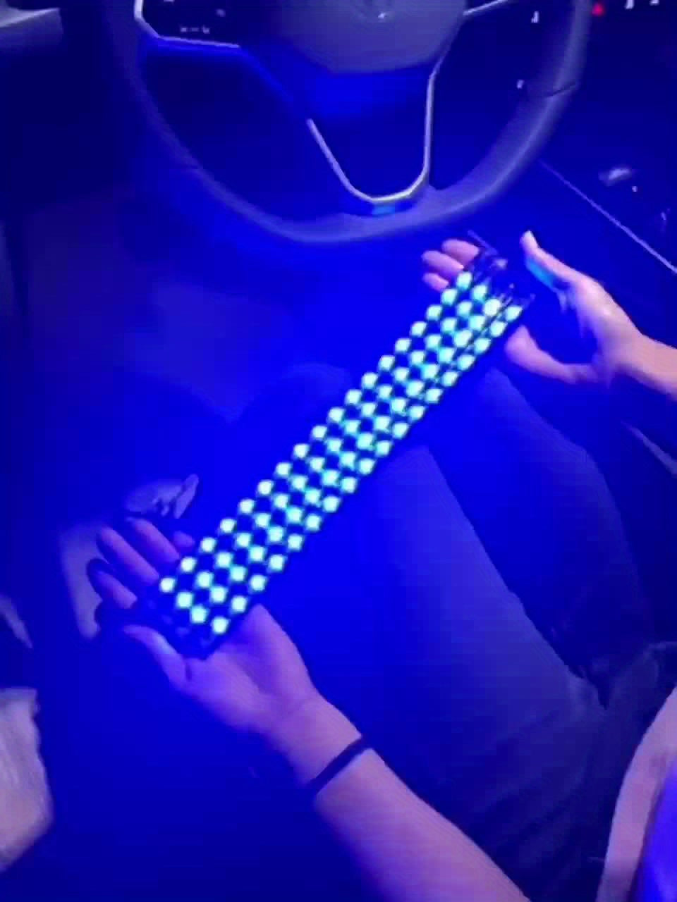 Car LED Neon Interior Light Strips USB Powered – High Brightness Automotive Ambient Lighting Kit, Footwell Neon Accent Lights, Interior Mood Lights