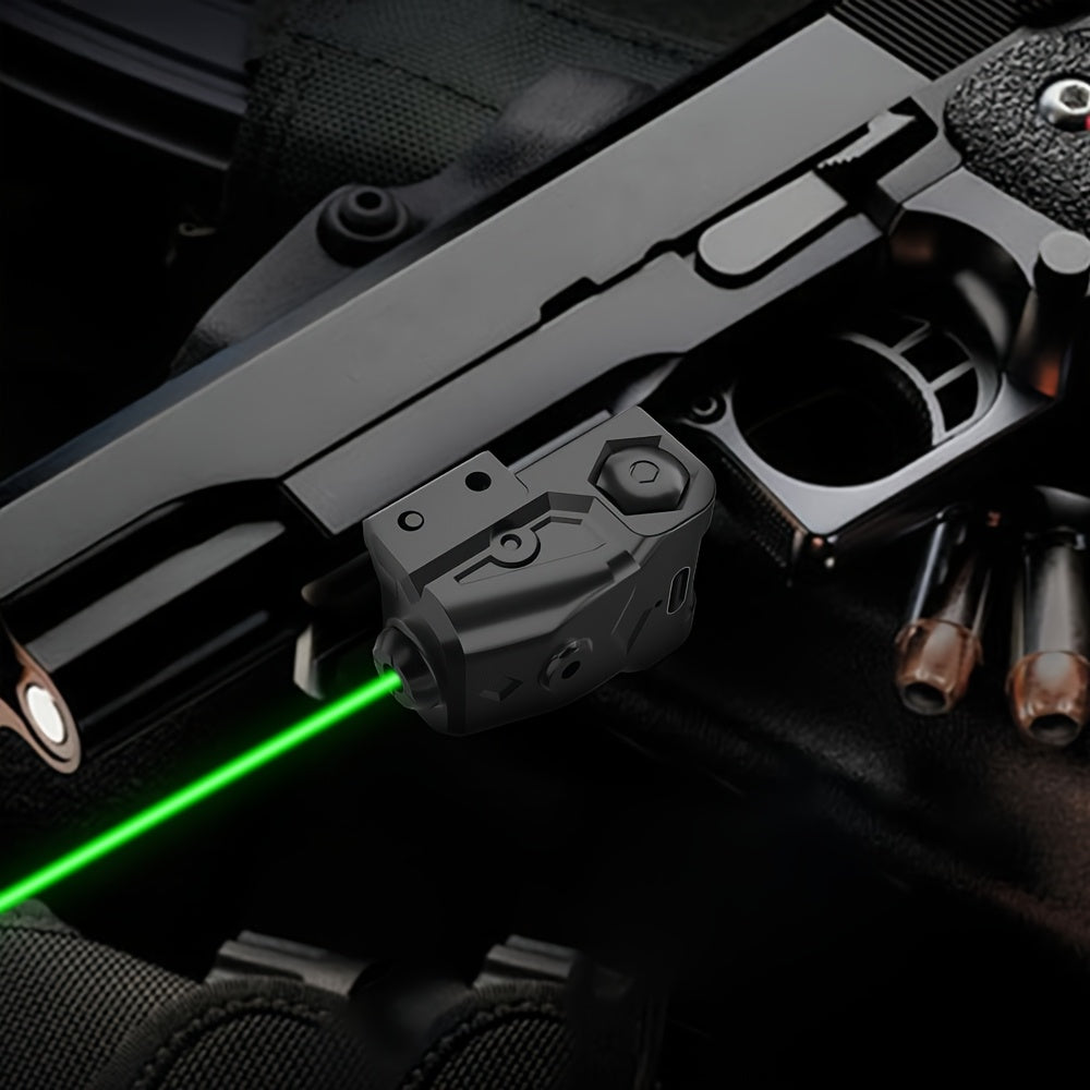 USB-C Rechargeable Laser Sight for Picatinny Rail – Green & Red Laser Dot Sight with Tactical Flashlight Combo, Vibration-Resistant, Quick Adjust, for Handguns, Rifles, Hunting, and Competition