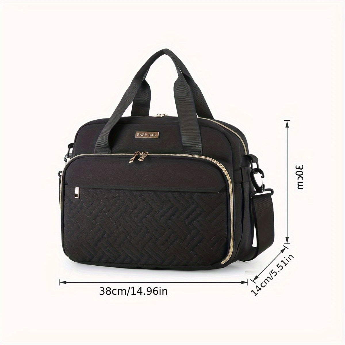 Extra-Large Oxford Cloth Diaper Bag, Multi-Functional Maternity Hospital Bag & Travel Organizer, Crossbody Messenger Bag for Mom with Large Capacity for Diapers Baby Essentials & Gym