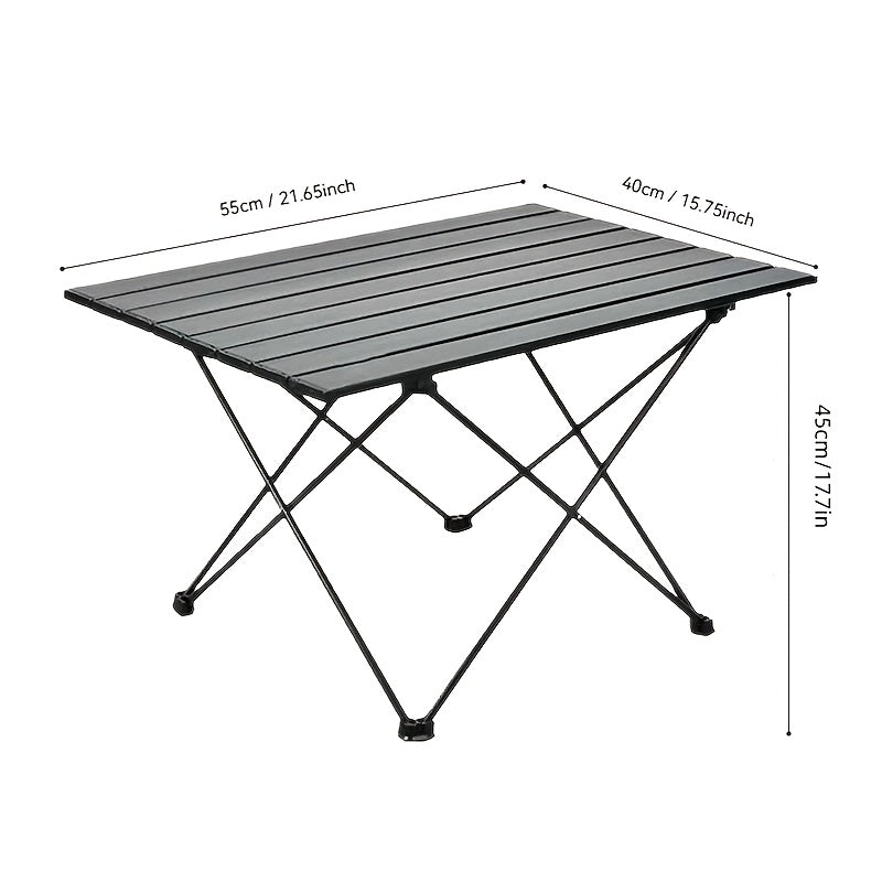 Folding Camping Table with Carry Bag – Lightweight Portable Outdoor Table, 3 Sizes for Camping, Beach, Picnic, BBQ, Backyard, Boat & Travel, Easy Setup & Storage