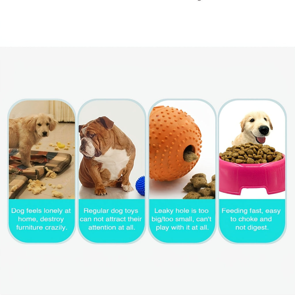 UFO Interactive Dog Treat Dispensing Ball, IQ Puzzle Toy, Slow Feeder, Mental Enrichment Toy for Small, Medium, and Large Dogs, Boredom Buster