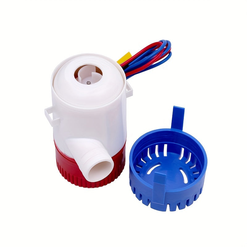 1100GPH 12V Submersible Electric Bilge Pump with Low-Noise Automatic Float Switch for Boats, Yachts, RVs, Pools, and Marine Water Removal